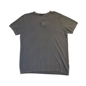 EUC Robert Barakett Henley Textured Shirt in Gray Size L